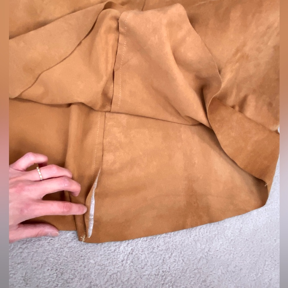 Suede sleeveless beaded midi dress - Picture 9 of 15